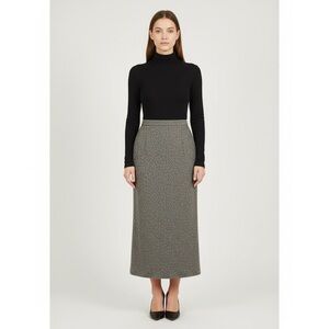 vintage Pierre Cardin grey maxi skirt career professional Size 12